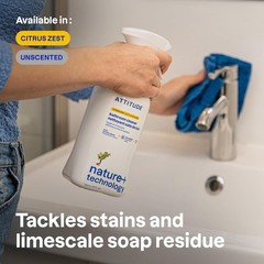 Naturally Derived Bathroom Cleaner Spray – Safe for Tiles & Tubs, 27.1 Fl Oz