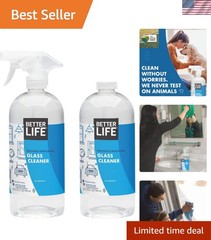 Unscented Streak-Free Window Cleaner – 32 Oz Pack of 2, Pet & Child Safe Formula