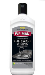 Weiman Stainless Steel Sink and Pots & Pans Cleaner and Polish 8oz Fresh Citrus