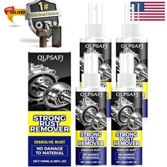 Heavy Duty 4PC Rust Remover Spray for Instant Metal Restoration – No Scrubbing!