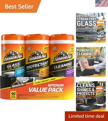 30 Pack Car Cleaning Wipes – Protectant & Glass Wipes for a Just-Detailed Finish