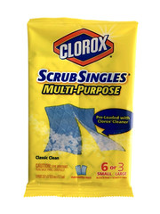 Clorox Scrub Singles Multi-Purpose Decide-A-Size 3 Pads per Package – Lot of 5