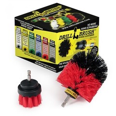 Drill Brush Stiff Deck Brushes Scrub Bird Bath, Garden Statues, Headstones
