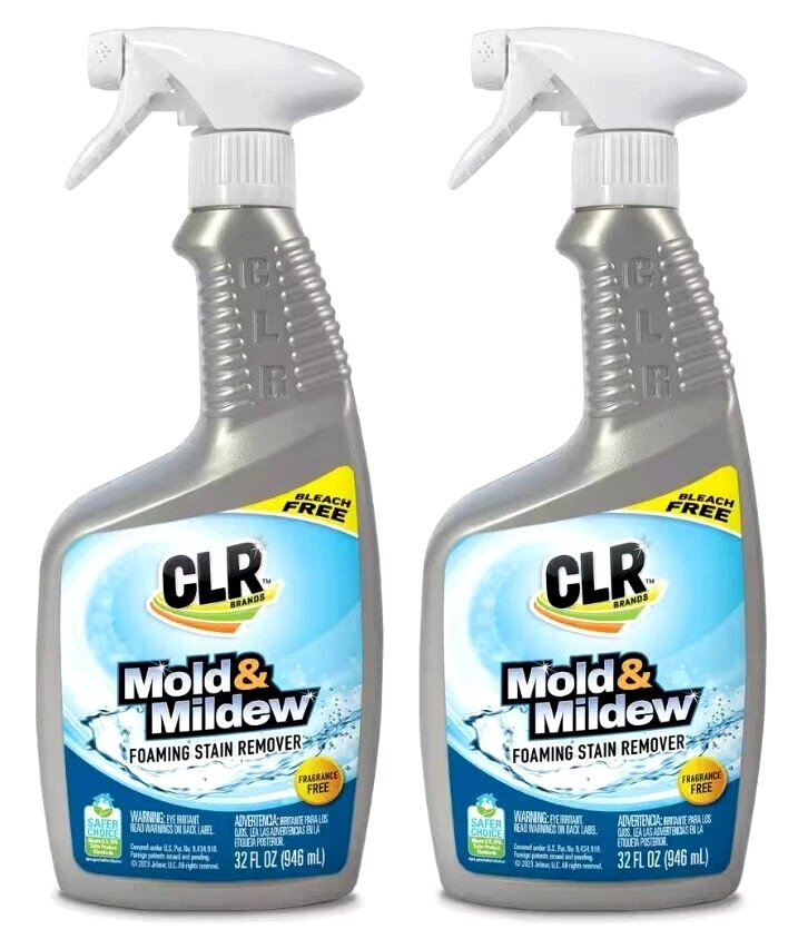 CLR Mold and Mildew Clear Bleach-Free Foaming Stain Remover – 32 Oz 2 Pack.