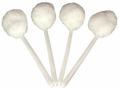 Bowl Brush Cleaning Brush Set Soft Polyester Head 15×5 inches White (4PacK)
