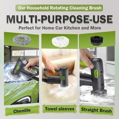 10-in-1 Electric Spin Scrubber, Grill Brush with 2X Higher Cleaning Efficienc…