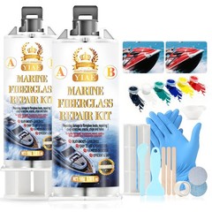 Marine Fiberglass Repair Kit for Boats Pro Gel Coat & Epoxy Resin to Fix Hole…