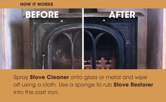Stove Care Kit – Clean & Restore Log Burners, Grates, & Fireplaces | Removes