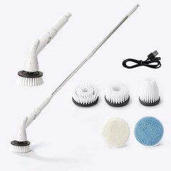 5-in-1 Electric Cleaning Brush Cordless Rotary Scrubber Kitchen Bathroom Cleaner