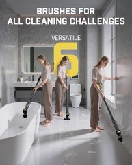 Flip G9 Pro Electric Scrubber, VoltiPulse Motor, Dual-Speed Cleaner with 6 Br…