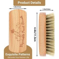 Vegetable Brush,Veggie Wash Brushes Potato Brush Cleaning for Beige