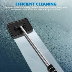 Extendable Windshield Cleaning Tool Kit Car Window Glass Wiper Cleaner Brush Pad