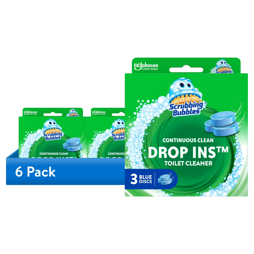 (6 pack) Scrubbing Bubbles Toilet Tablets, Continuous Clean Toilet Drop 6 pack
