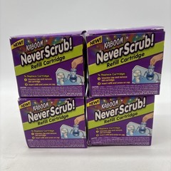 Kaboom [Orange Glo] Never Scrub! No-Clean Toilet Cartridge Refills – Lot of 4