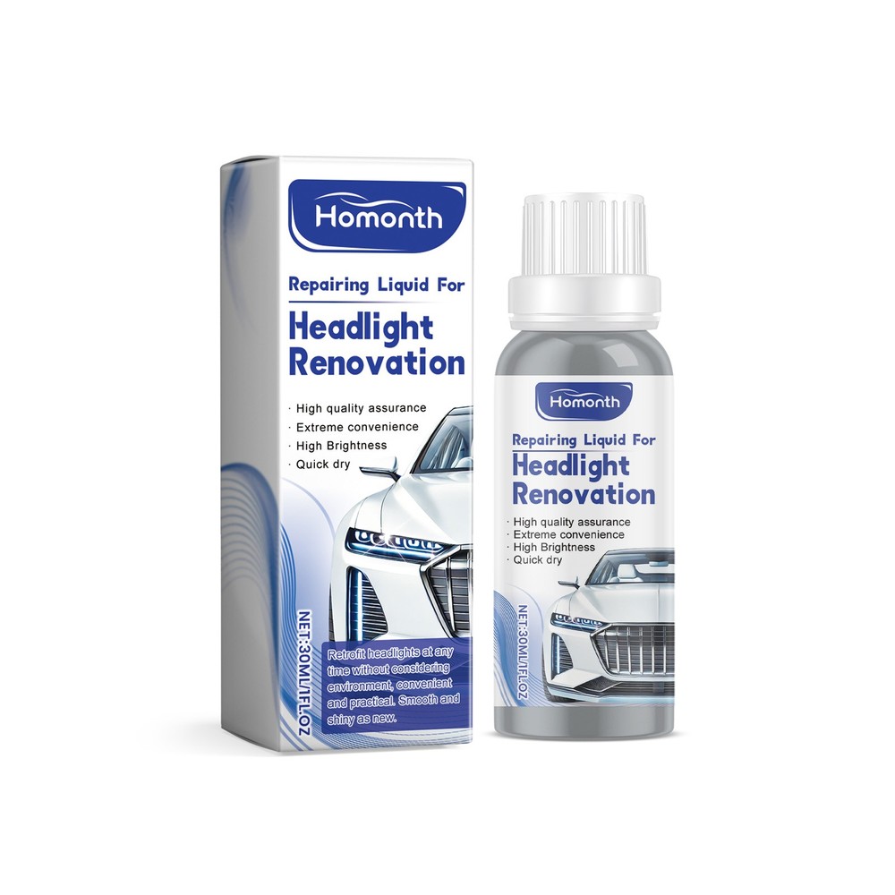 Headlight Restorer Liquid – Removes Yellowing & Scratches Restores Clarity