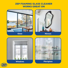 Foaming Glass and Plexiglass Cleaner – 19 Oz (Case of 4) ZUFGC19 – Foaming Formu