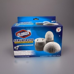 CLOROX Scrubtastic 3 Replacement Brush Heads, NEW in Box