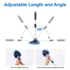 Windshield Cleaning Tool Kit Car Window Glass Wiper Cleaner Brush Pad + Squeegee