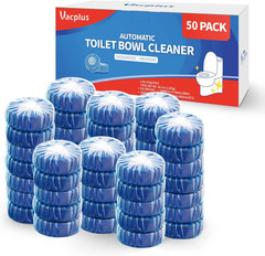 Vacplus Automatic Toilet Bowl Cleaner Tablets, 12 Count (Pack of 1), Blue