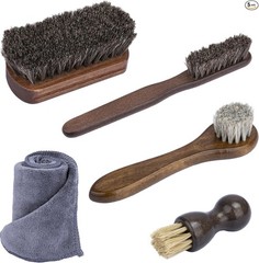 5 PCS Leather Brush Car Detailing, Shine Kit, Car Interior Detail Color: 5 Pcs