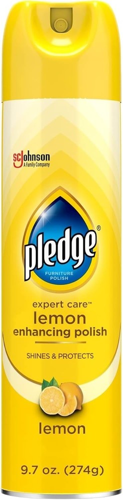 Pledge Enhancing Polish Spray Furniture & Wood Lemon Scent 9.7oz Pack of 1 – NEW