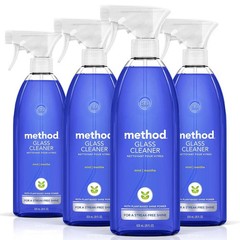 Method Glass Cleaner + Surface Cleaner, Mint, 28 Ounce each 4 Pack