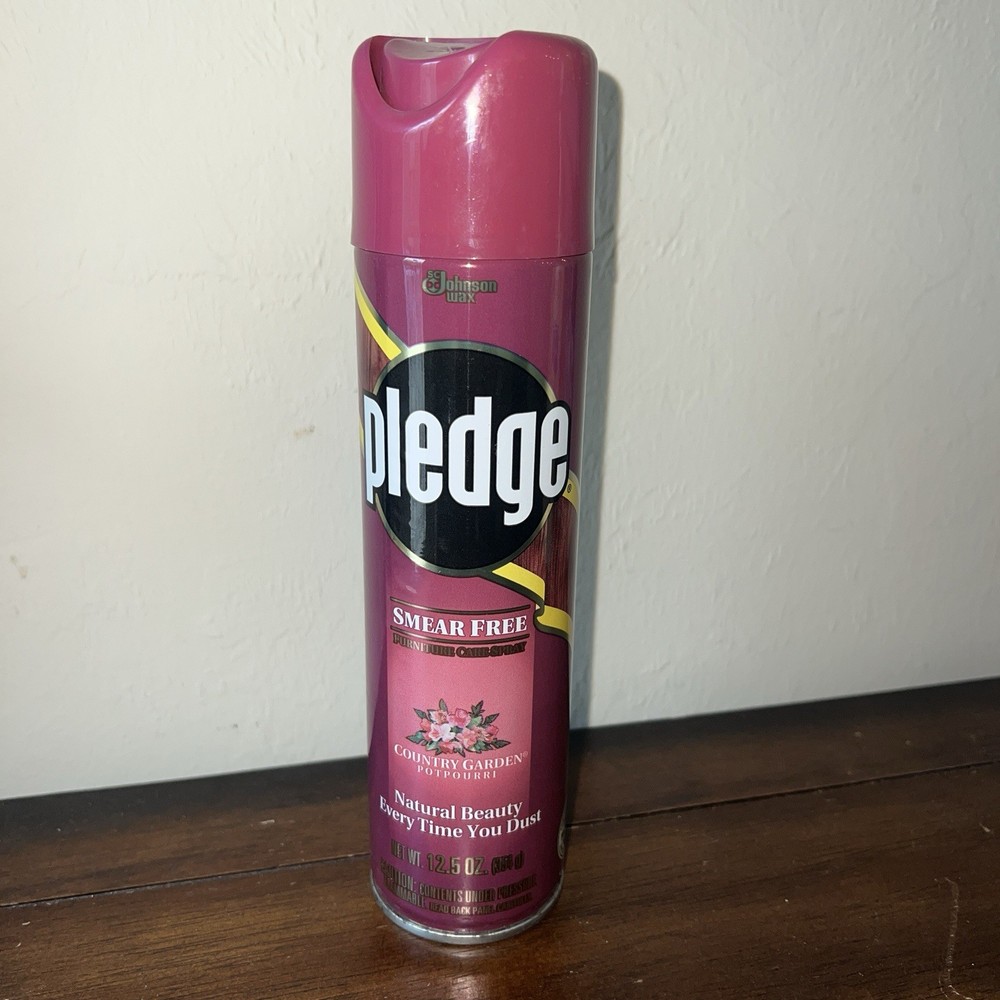 Vintage Pledge Country Garden Potpourri Wood Cleaner Smear Free No Wax NOS 12.5