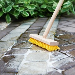 Heavy Duty Deck Scrub Brush Head 7.87″ – Nylon Bristles for Concrete & Wood Clea