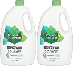 Seventh Generation Power Plus Dishwasher Detergent Gel Fresh Citrus 65oz 2-Pack