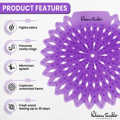 3 Pcs Purple Bathroom Urinal Deodorizing Toilet Scented Freshener Mat Filters