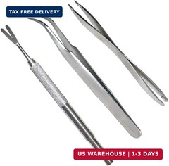 3 Pack Tick Remover Tool Set Stainless Steel Tick Remover Kit for Cats and Dogs