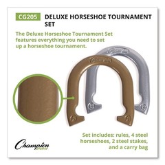 Champion Sports CG205 Deluxe Horseshoe Tournament Set (6/Set) New