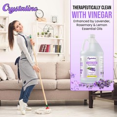 Crystalino Lavender Essential Oil Cleaning Vinegar for Home (1 Gallon) 6% Non…