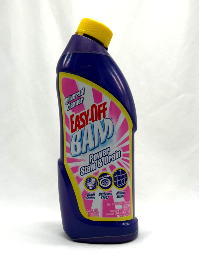 Easy-Off BAM Power Stain & Drain Cleaner Toilet Mildew Clogs New Full Bottle
