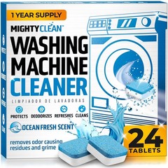 Septic Safe Washing Machine Cleaner Tablets 11 Gram Style 24 Pack 1 Year Supply