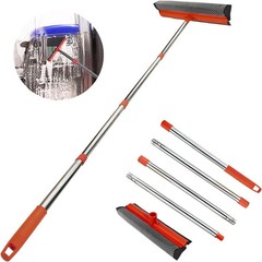 Window Squeegee for Cleaning Cleaner Tool 2 in 1 Car with Extension Pole 58’’