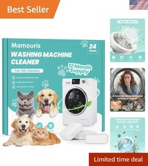 Washing Machine Cleaner Tablets – 24 Pack for a 12 Supply. Formulated for