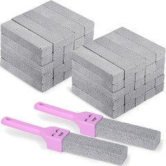 50 Pack Pumice Stones Bulk for Cleaning – Grey Pumice Scouring Pad with 2 Univer