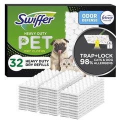 Swiffer Sweeper Pet Heavy Duty Dry Cloths, Febreze 32 Count,NEW