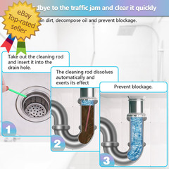 72Pcs Drain Cleaner Deodorizer Sticks – Keep Drain Pipes Clear, Prevent Clogs fo