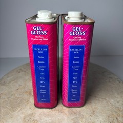 Gel-Gloss One Step Cleaner and Polish 16oz Pink Set of 2 Fiberglass Marble Tin