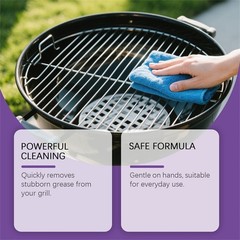 Grill Degreaser Spray Extra Fast-Acting Heavy-Duty BBQ Cleaner for Greasy Grates