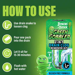 Drain and Toilet Clog Opening Packs with Tool Drain Cleaner (3-Count)