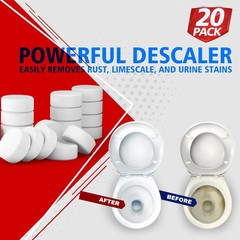 20 Pack White Automatic Toilet Tank Cleaners Long Lasting Toilet Bowl Cleaner