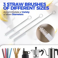 Holikme 5 Pack Bottle Brush Cleaner Set, 14 Long Handle Stainless Steel Bottl…