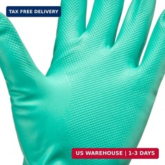 Tusko Products Best Nitrile Rubber Cleaning, Household, Dishwashing Gloves, Late