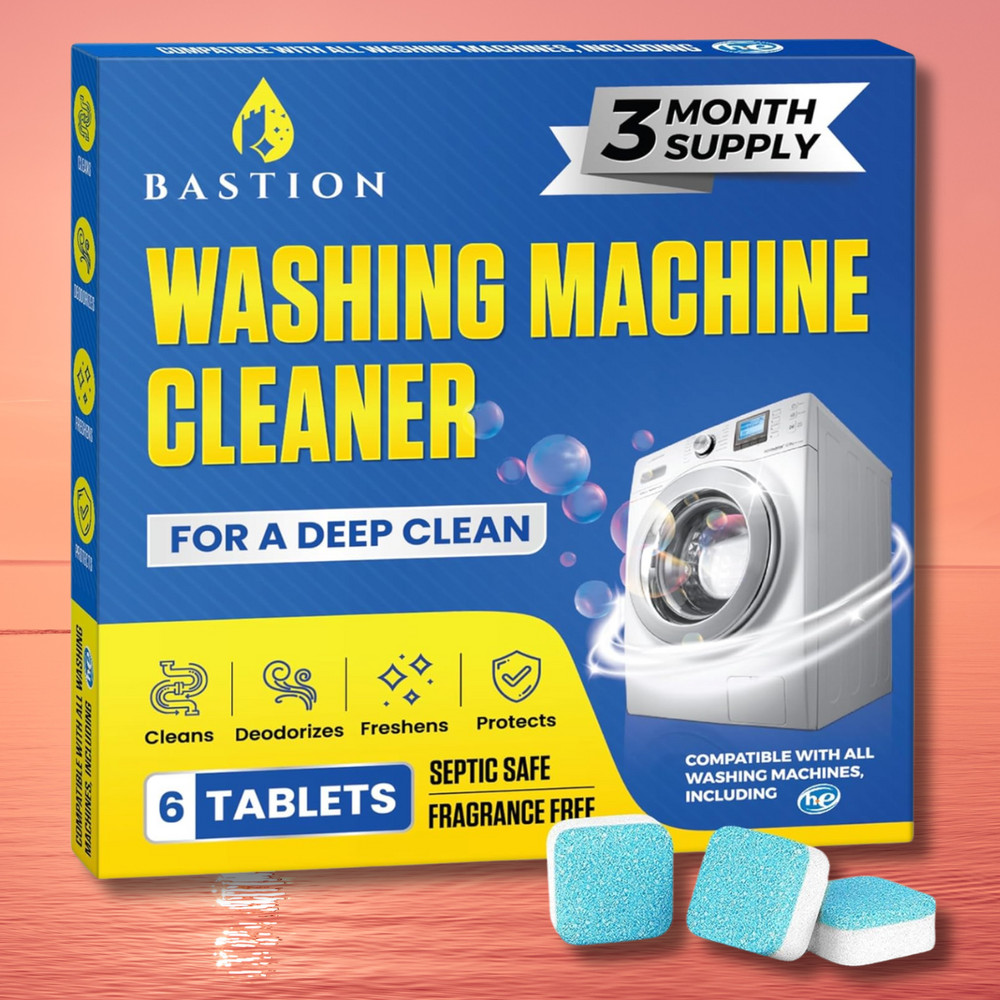 Washing Machine Cleaner, Deodorizer, & Descaler 6-Pack – 3 Month Supply