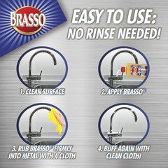 RECKITT BENCKISER Brasso 2660089334 8 oz Metal Polish for 8 Fl Oz (Pack of 1)