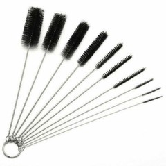 Nylon Straw Brush Cleaner Bottle Tube Pipe Small Long Cleaning 10Pcs Set USA