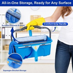 Professional Window Cleaning Kit, Window Washing Kit with 3 Gallon Bucket, 14…